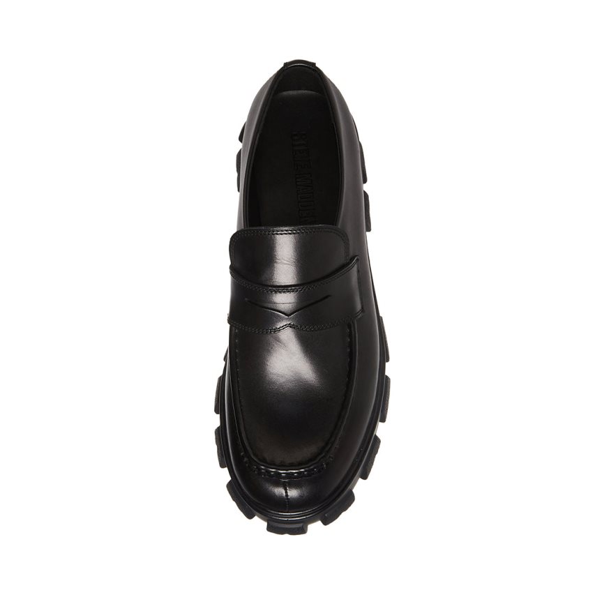 Zapatos Plataforma Steve Madden Centro Cuero Hombre Negras | ES LO961S